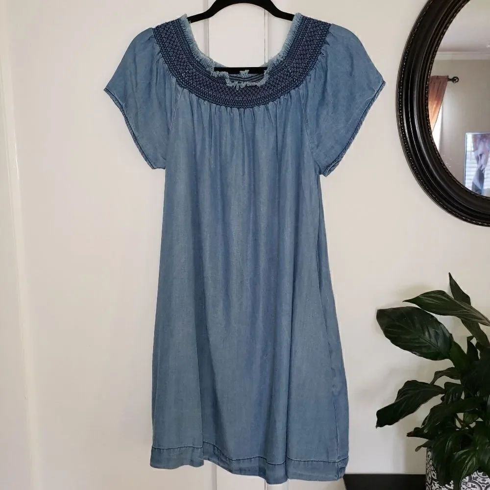 Aqua Livey Tensel Frayed Hem Babydoll Dress